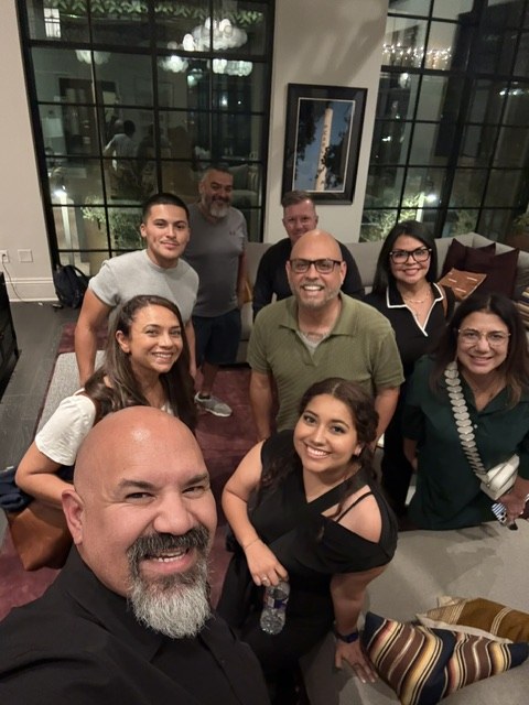 Abel with seven guests at the first Bexar AI, September 30