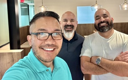 Abel with two San Antonio operators at Project Cowork